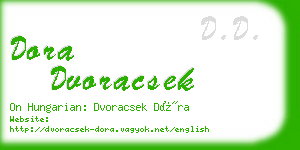 dora dvoracsek business card